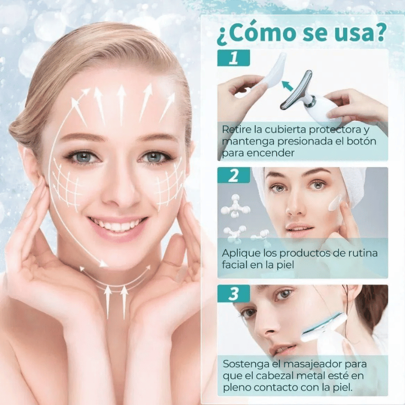 🌟Nuevo Masajeador Facial Led Antiarrugas, Reductor de Papada