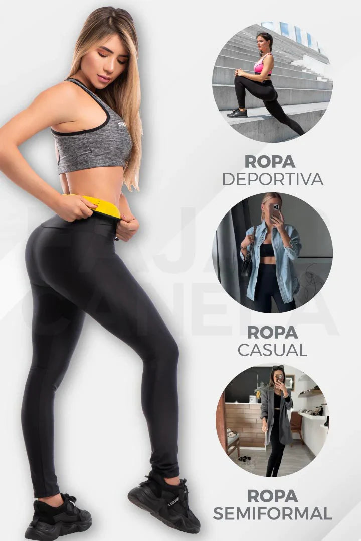 ¡Oferta 40%OFF por tiempo limitado! 💥Suda 4 veces más con nuestro Set Leggings de Neopreno+ GRATIS Top y despídete de esos kilos de más 🏋️‍♀️🔥